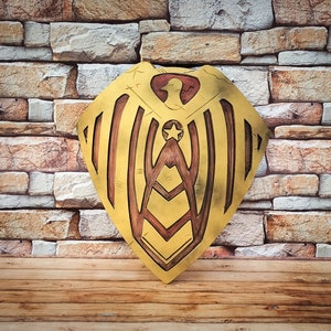 The &quot;Soldier Boy&quot; Wooden Shield - Superhero Roleplay Shield - Comic Cosplay Shield Replica - Best For Gift