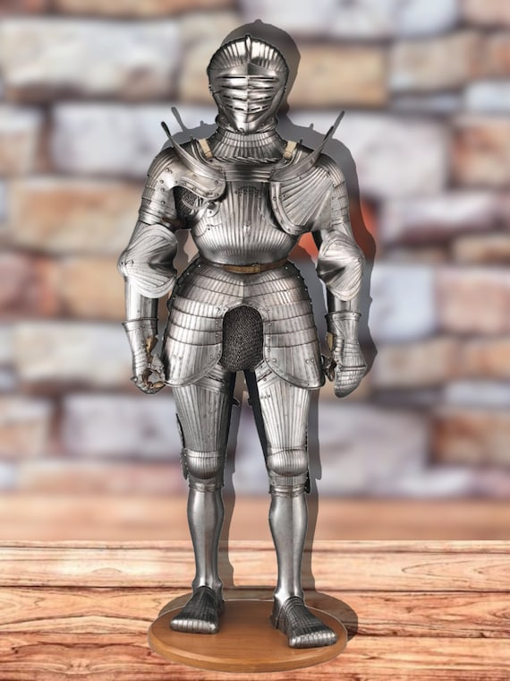 Handmade Medieval Maximillian Steel Armor Suit: Wearable Knight LARP Costume