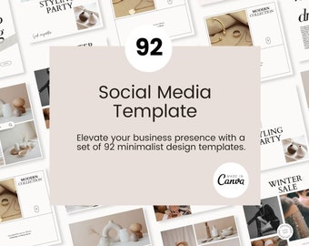 92 Instagram Templates | Marketing Templates | Instagram Engagement | Social Media Manager Posts