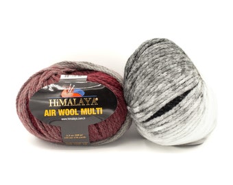 Air Wool Multi: filato per maglieria molto morbido - Gomitolo di lana per maglieria e Gomitolo di lana all'uncinetto