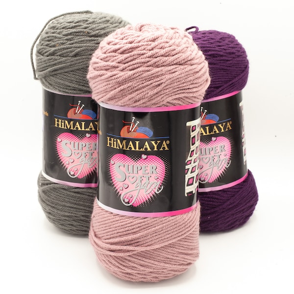 200G - Super Soft Yarns Himalaya - Laine Acrylique : Idéale pour Débutants ou expert en tricot - fil à tricoter & fil crochet