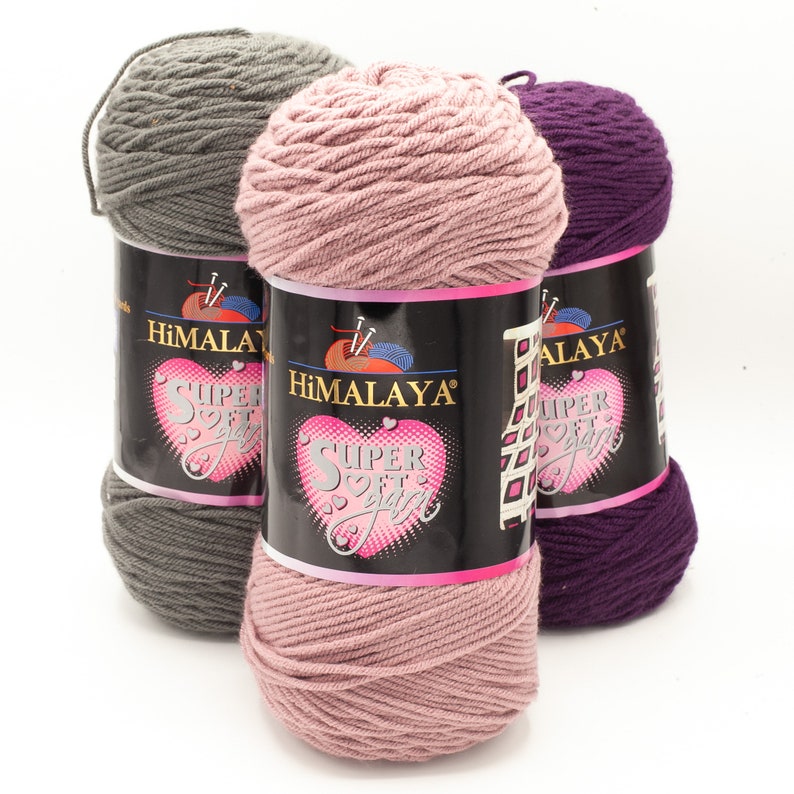 200G Super Soft Yarns Himalaya Laine Acrylique : Idéale pour Débutants ou expert en tricot fil à tricoter & fil crochet image 1