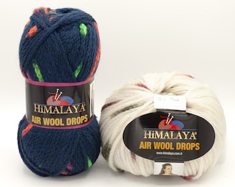 Fil à tricoter Himalaya Air Wool Drops en acrylique et doux - Pelote de laine tricot & Pelote de laine crochet