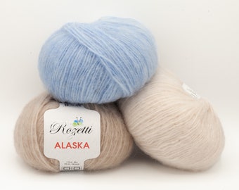 Laine Mérinos et Alpaga, pelote de laine Alaska Rozetti Yarn toute douce - fil à tricoter & fil crochet