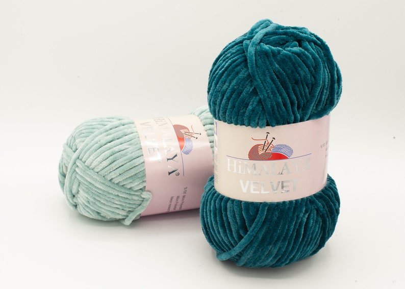 Velvet Himalaya: chenille yarn for Amigurumi and baby knitwear knitting yarn & crochet yarn image 1