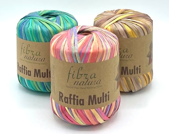 Fil Raffia Multi Himalaya - Raphia pour crochet : Fibre de Palmier Robuste pour Accessoires et sacs