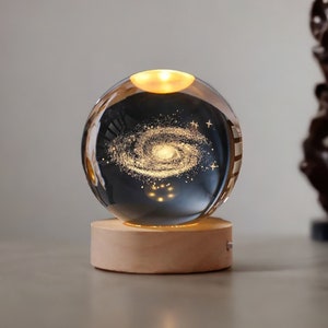  Bola de cristal K9 grabado 3D galaxia esfera de