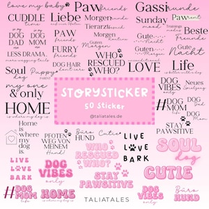 Instagram Dog Story Stickers | German | Storysticker | Dog | DOG MOM | Digital Download