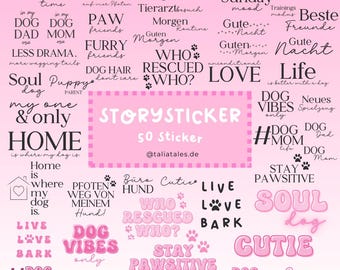 Instagram Dog Story Stickers | German | Storysticker | Dog | DOG MOM | Digital Download