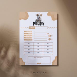 Card index card puppies | litter announcement | dog breeder | birth certificate | your puppy card | American Bulldog 1 | digital download