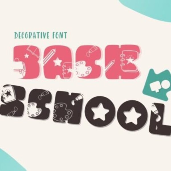 Back to School Font, Display Font, Chunky Cheap Font, Modern Playful Font, Classic Font, Procreate Font,Street Font, Logo Font