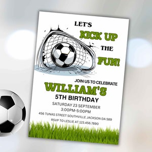 Fußball Geburtstagseinladung Vorlage: Sport Party Invite (Digitaler Download)
