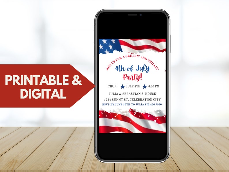 Printable 4th of July Invitation Template Editable Fourth of July Celebration Invitation  Fireworks Neighborhood  Party Instant Download