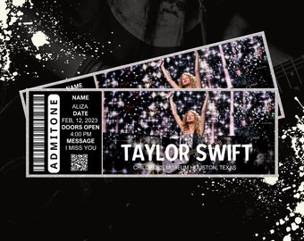 Concert Ticket Download, Editable Concert Ticket Template, Customized Event Ticket, Concert Ticket Downloadable File, Print At Home Ticket