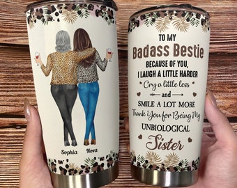 Thank You My Besties Personalized Tumbler, Custom Friendship Gift, Birthday Graduation Gift for Her, Best Friend Sister,Friend Gift,BFF Gift