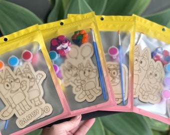 Handmade Bluey Themed Plasters Party Favours