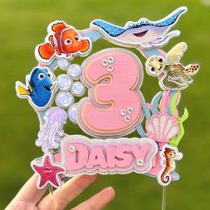 Handmade Personalised Nemo Theme Cake Topper