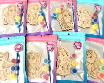 Handmade Pup Paw-ty Theme Wood to paint Party Favours