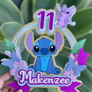 Handmade Personalised Stitch Theme Cake Topper