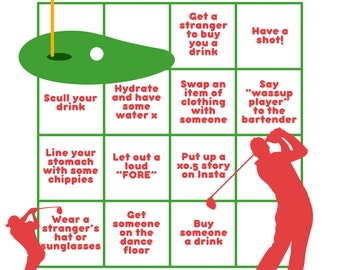 Golf Pub Crawl Bingo Card Download