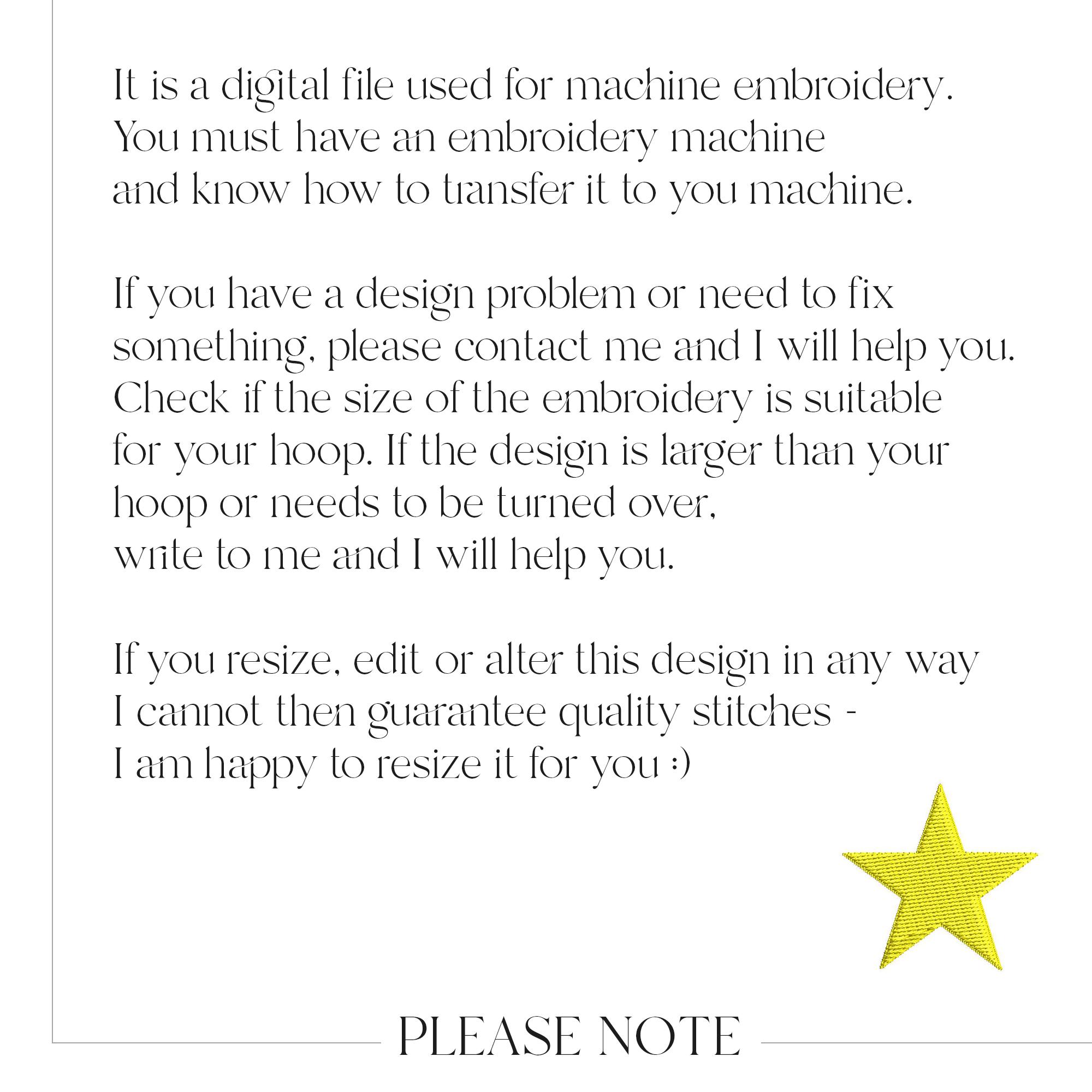 Mini Star Machine Mini Star Machine Embroidery Design - Embroidered Star Symbol - Five ...