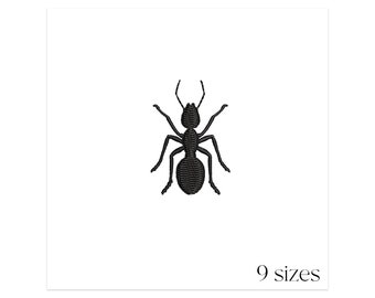 Ant embroidery design - Mini ant machine embroidery file - Beetle embroidery pattern - 9 size ant silhouette - Digital instant download