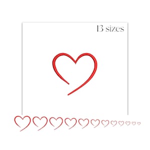 Heart embroidery design - Mini heart machine embroidery file -Valentines day - Fill stitch embroidery pattern - Small heart instant download