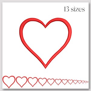 Herz Stickmuster - Mini Herz Stickdatei - Valentinstag - Kleines Herz Sofort Download - Love Muster