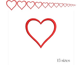 Heart embroidery design - Mini heart machine embroidery file -Valentines day - Small heart instant download - Love
