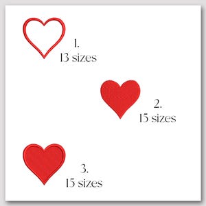 Hearts  set embroidery design - Mini heart machine embroidery file -Valentines day - Hearts set pattern - Small heart instant download