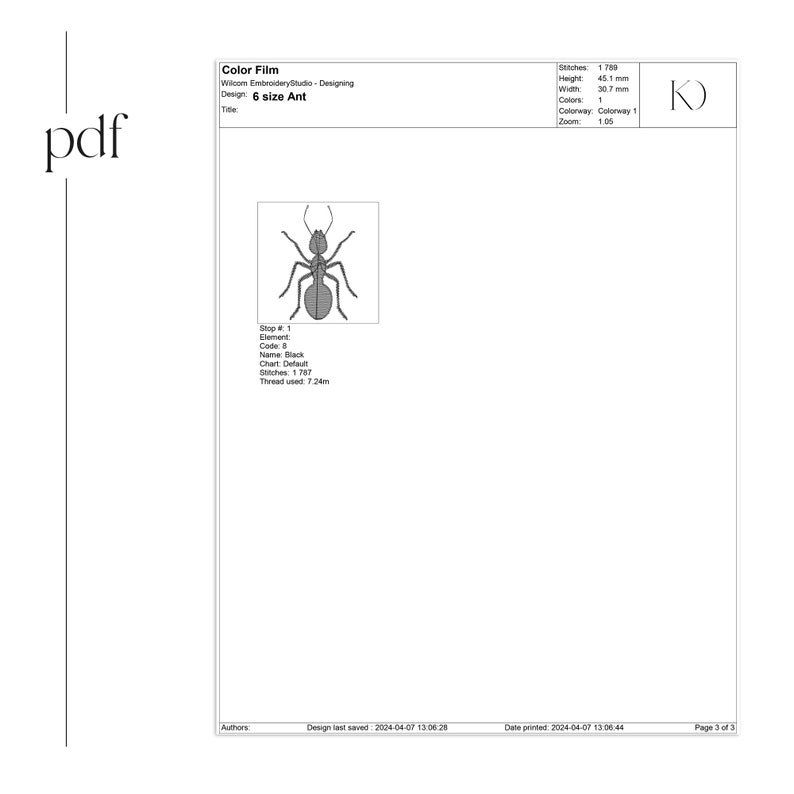 Ant Embroidery Design - Mini Silhouette Pattern (digital Download) - Etsy