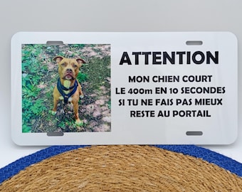 Letrero de puerta divertido personalizable con tu perro