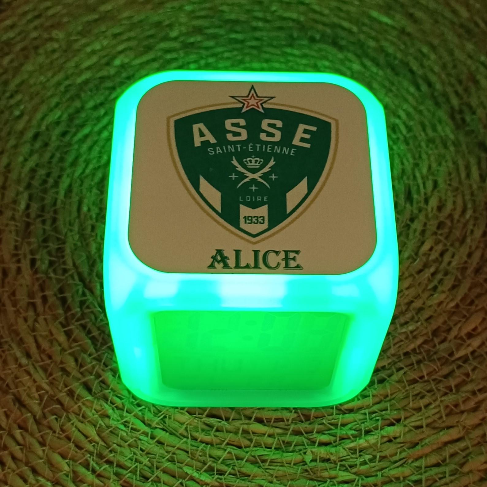 Panneau Lumineux LED ASSE - 40x30cm - Enseigne Pub Saint-Etienne - Maillot