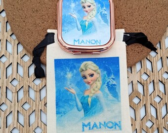 Regalo Frozen Specchio Trucco Elsa Frozen Acciaio Inox, Doppia