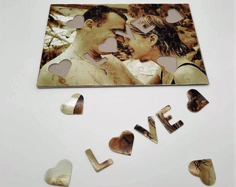 Puzzle LOVE personnalisé, Puzzle photo, puzzle photo familiale, cadeau amoureux, puzzle enfant, cadeau pour elle, cadeau pour lui