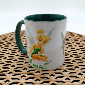 MUG Tinkerbell personalized first name, girl mug, cartoon mug, first name cup, birthday cup, Mother's Day, sister friend cup image 3