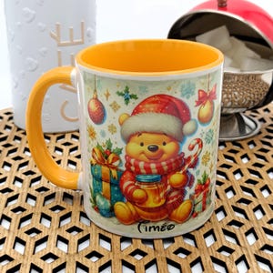 CANECA Winnie the Pooh nome personalizado, caneca de desenho animado, caneca de primeiro nome, caneca de aniversário, caneca de presente de Natal, caneca de amiga irmã, caneca de Winnie