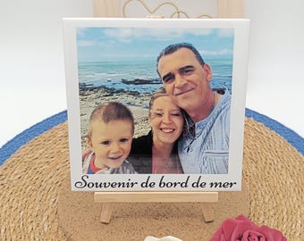 carreau de faïence avec photo et / où texte personnalisé 10x10 / 15x15 / 20x20 cm  idéal pour les noces de faïence