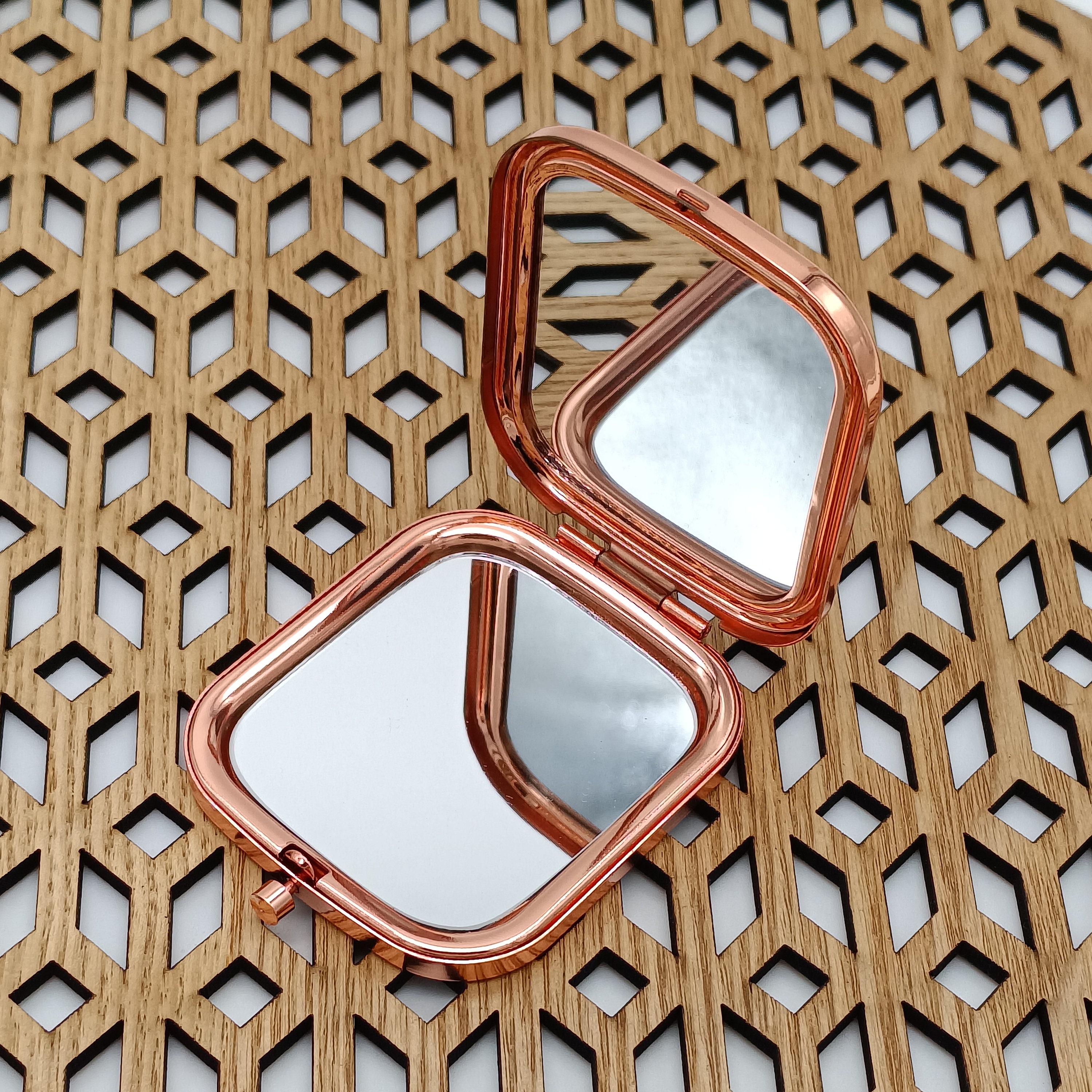 Miroir De Poche Personnalisé Stitch - Rectangle Rose 7 Cm - Loisir Créatif