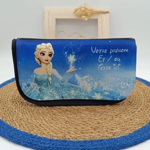 Trousse de beauté reine des neiges personnalisée, sacoche de sac à main personnalisée, trousse de toilette reine des neiges personnalisée