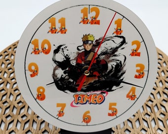 Horloge Naruto personnalisé prénom , cadeaux anniversaire personnalisé, cadeau enfant, Naruto , fête des pères, horloge enfant, pour lui