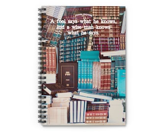 Stacked Books - Spiral Notebook - Ruled Line