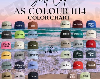 Surf Cap Color Chart: AS Colour 1114 Mockup (Digital Download)