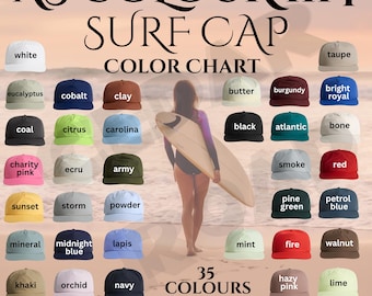 AS Colour Surf Cap Color Chart: 35 Colors (Digital Download)