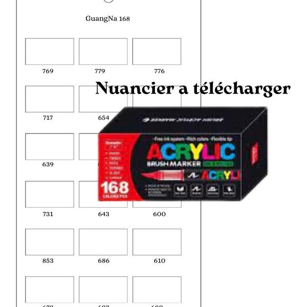 Marqueurs Acryliques GUANGNA 168 - Lot De Feutres - Neuf