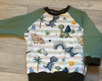 Aktuell AUSVERKAUFT! KOMMT NACH!! Dino Pullover Baby/Dino Pulli für Kinder/ Dinosaurier für Dinofans