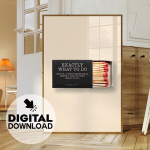 Michael Scott &#39;The Office&#39; Quote Poster: Funny Matchbox Style Print (Digital Download)