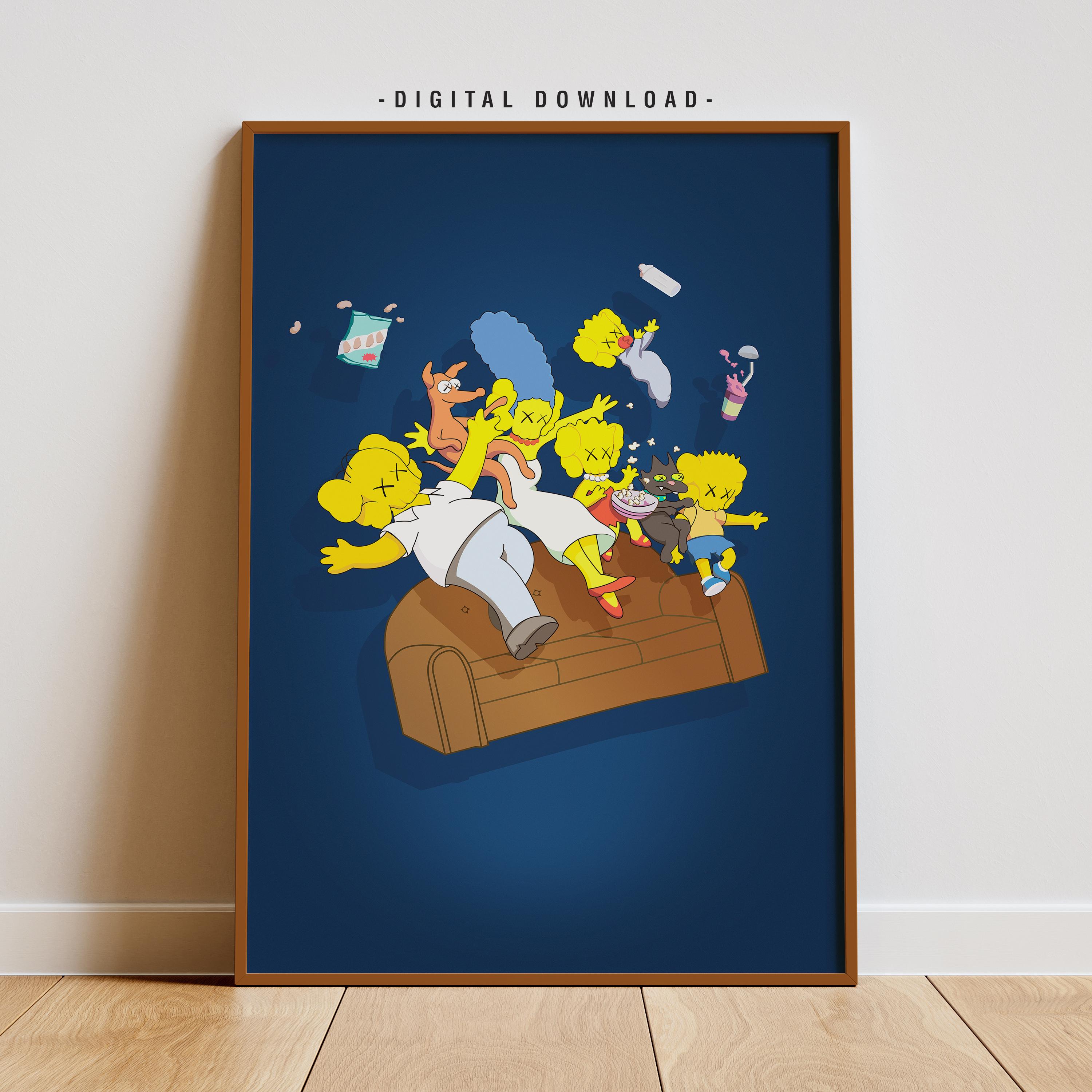 ADAM LISTER アダムリスター シルクスクリーン シンプソンズ　kaws Kaws