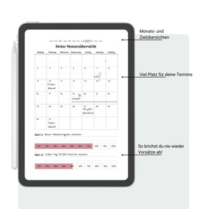 Erfolgszeit Digitaler Planer Agile Methoden & Achtsamkeit Verfasst von Psychologen Monats und Tagesübersichten Undatiert Bild 5