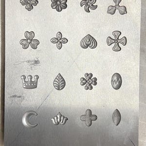 44_Desing Shot Plate for Jewelry Making, Metal Stamping Tool with Patterned Shapes, Texturing Tool for Crafting DIY Metal Jewelry